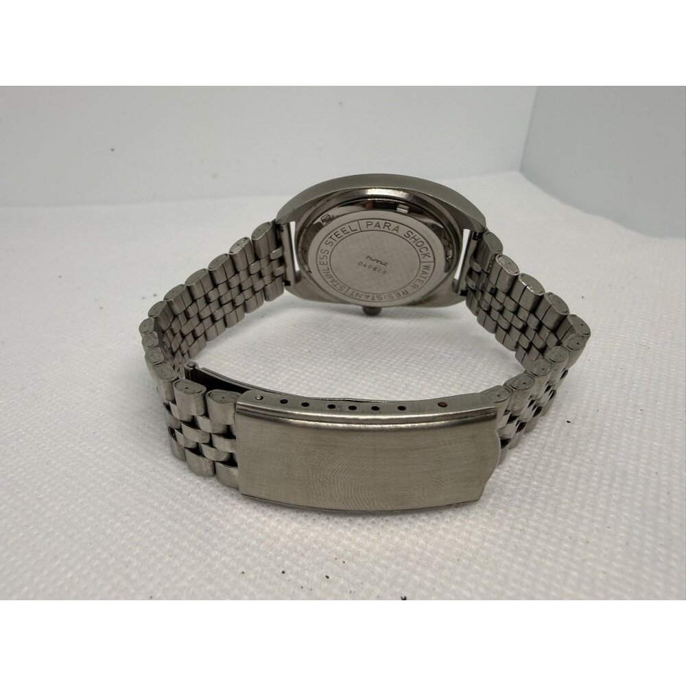 Vintage HMT Automatic 17 Jewels Watch Stainless Steel Band & Aqua Dial - Picture 9 of 11